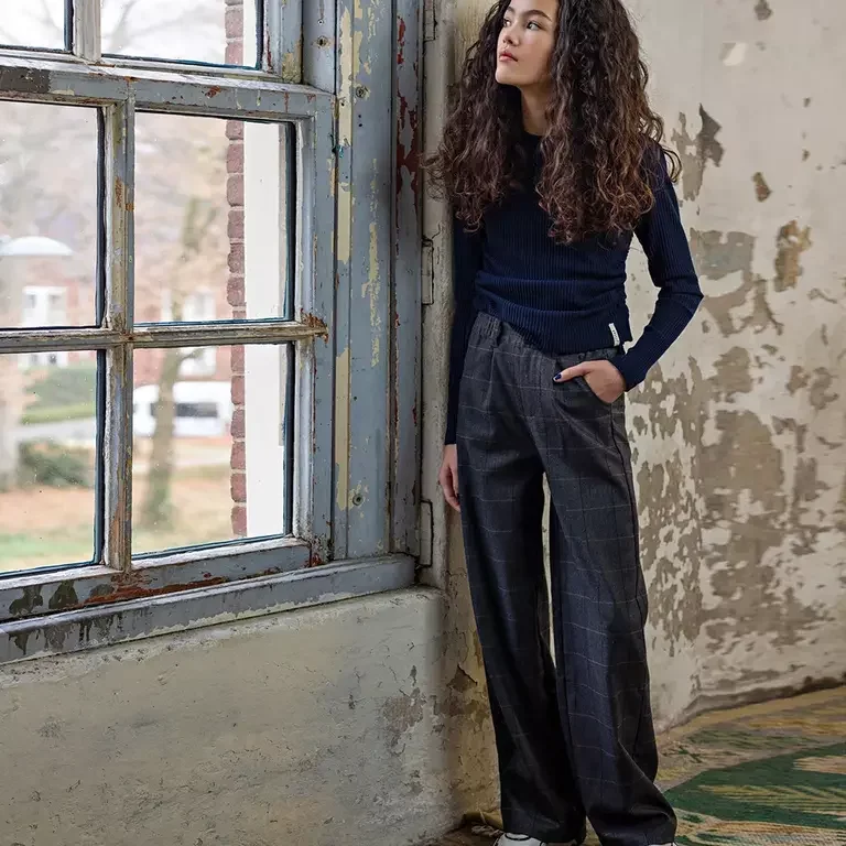 Broek palazzo Sayla (navy blazer)