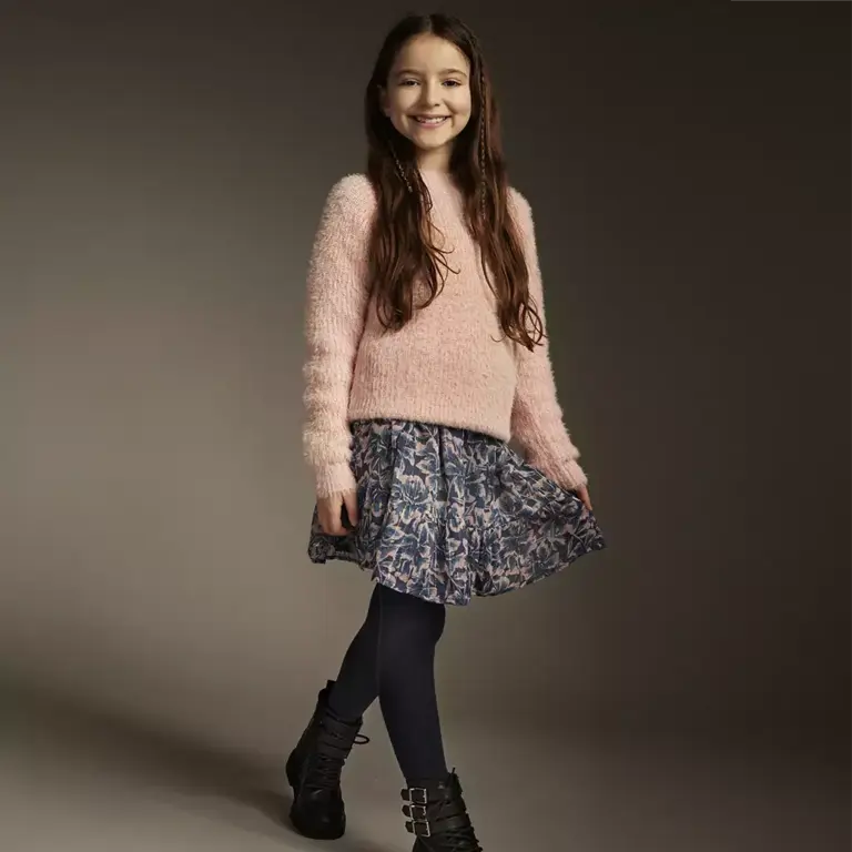 Rokje big flower (indigo blue)