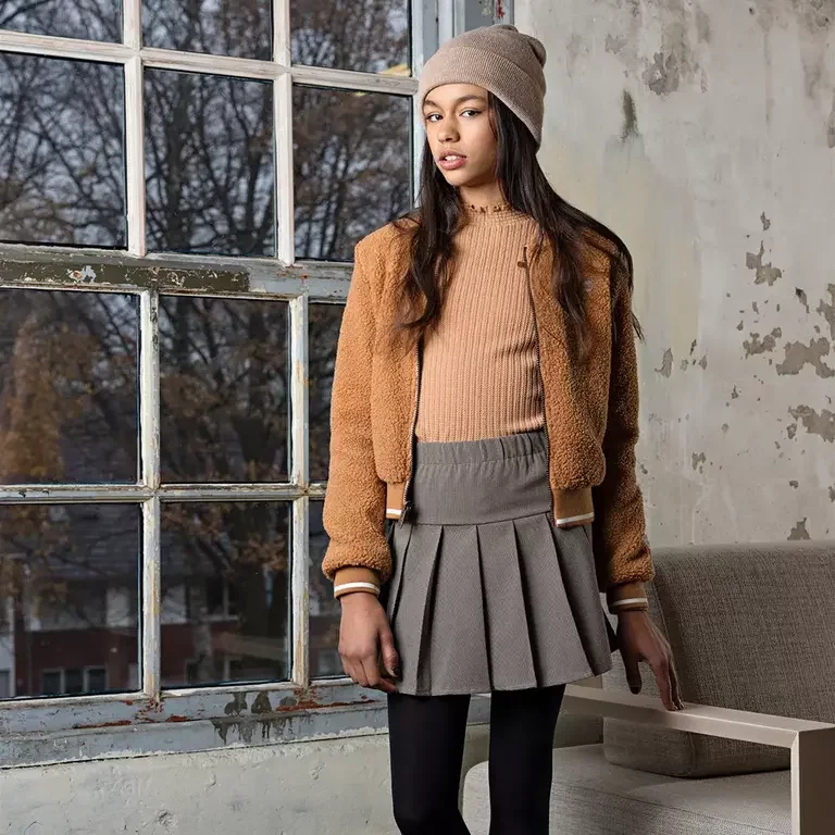 Rokje Nennis pied de poule (animal brown)