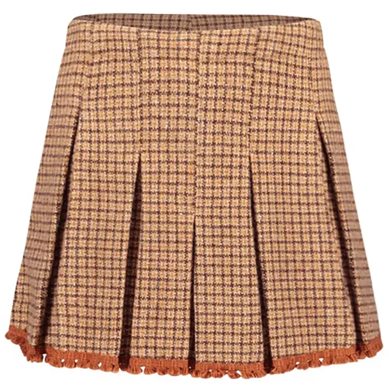 Broek-rokje/skort wol (pink)