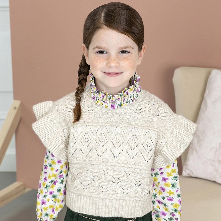 Gebreid truitje/spencer (wheat)