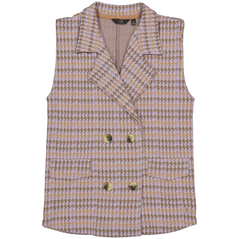 Gilet Floren (aop lila pied des poule)
