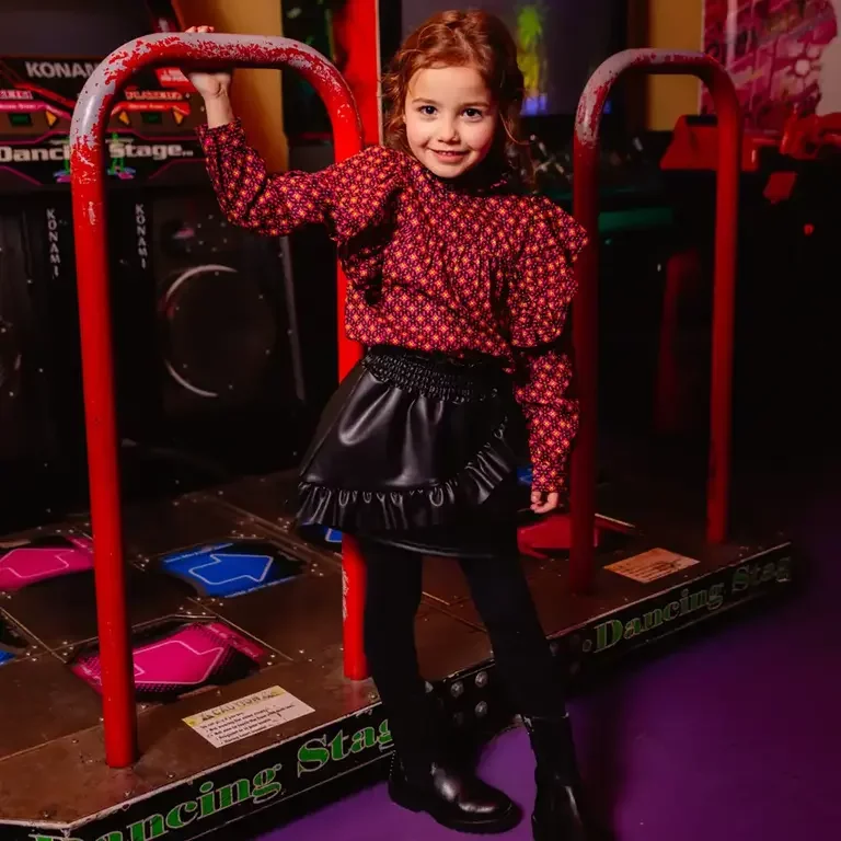 Blouse Alexia (aop lime green retro)