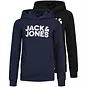 Jack and Jones Twee truien hoodie logo (black/navy)