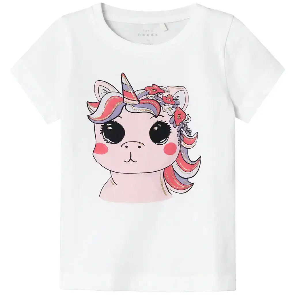 T-shirt Veen (bright white unicorn)