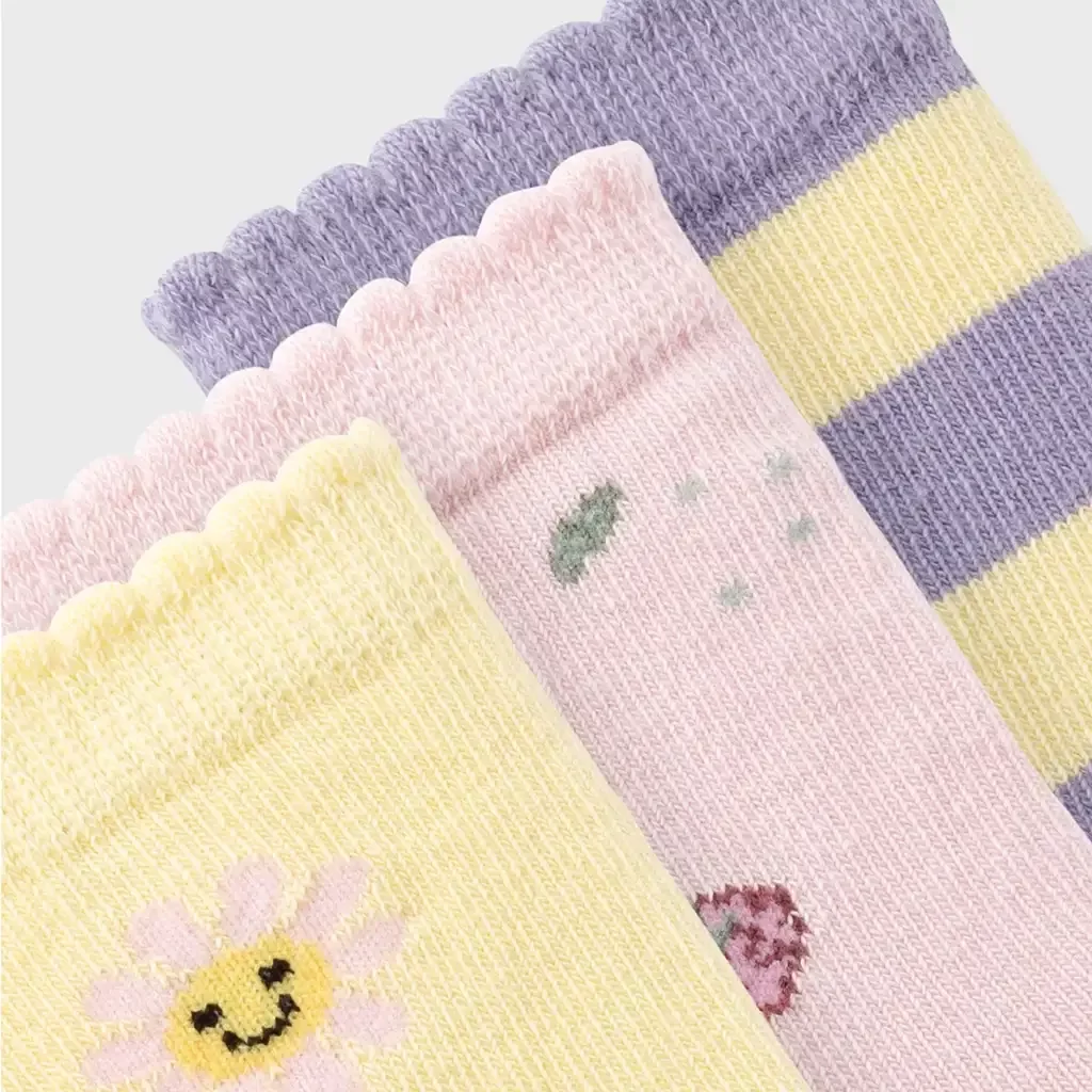 Drie paar sokken Dula (double cream/parfait pink/heirloom)