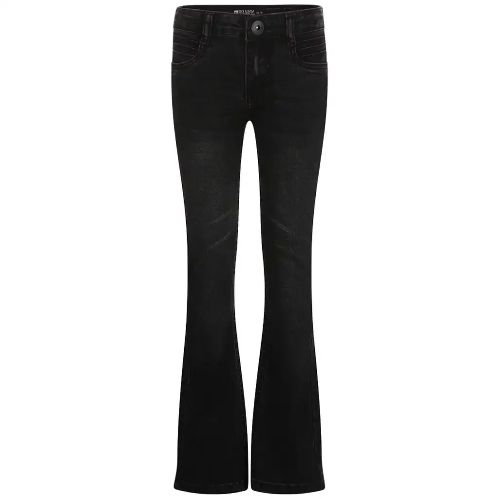Broek flared (dark grey jeans)
