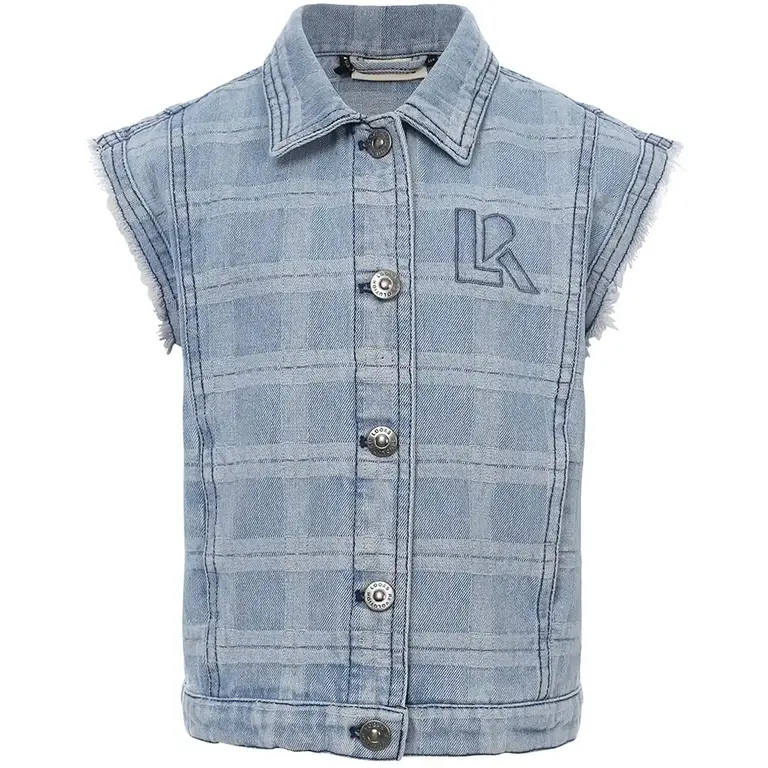 Gilet (check denim)