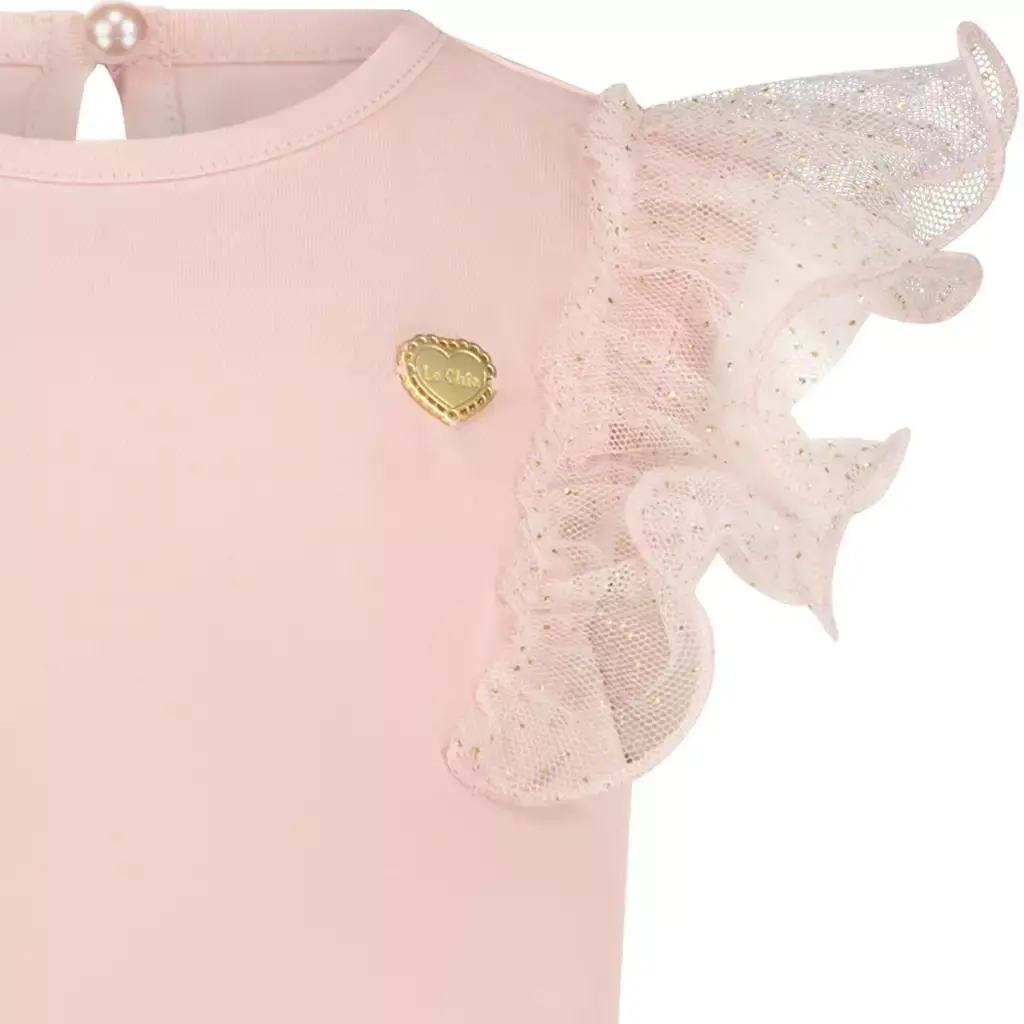 T-shirtje Nobly sparkly (baroque pink)
