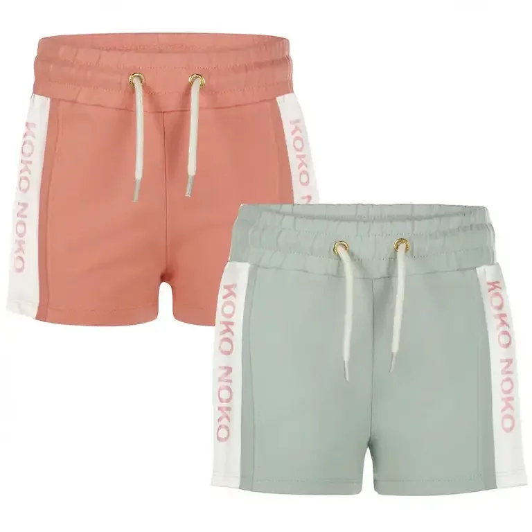 Set 2 korte broekjes (faded green)