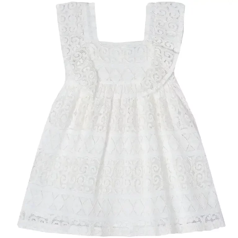 Zomerjurk met kant (natural)