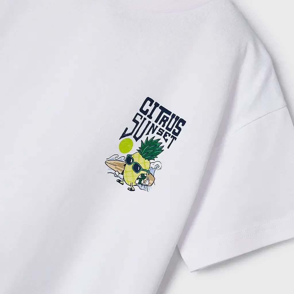 T-shirt back print (white)