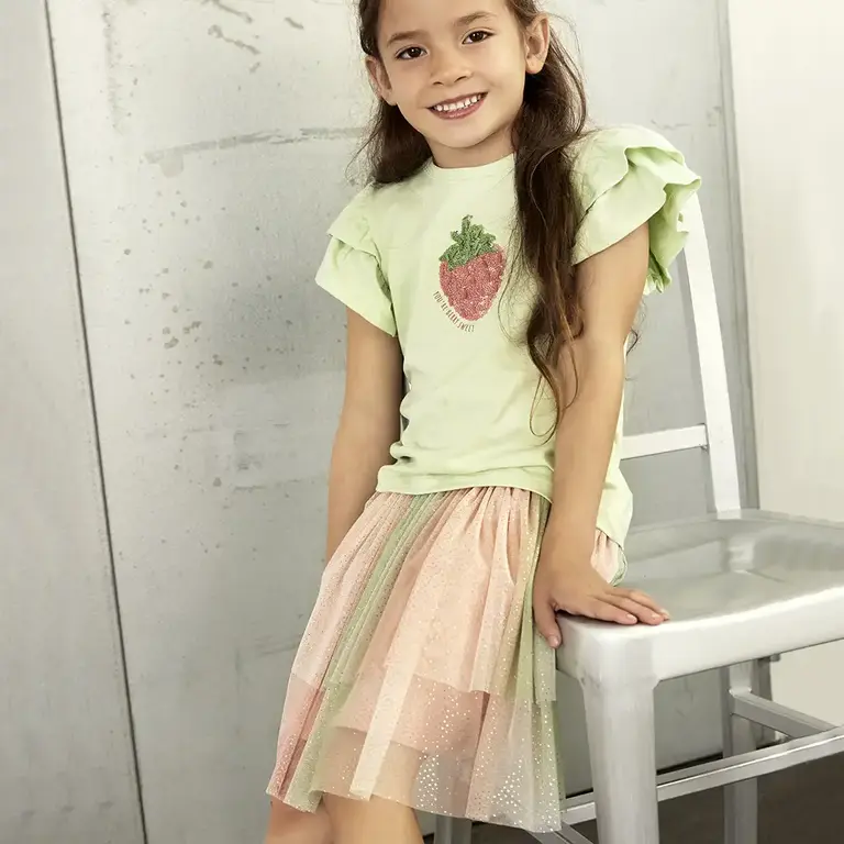 Rokje glitter (peach beige)