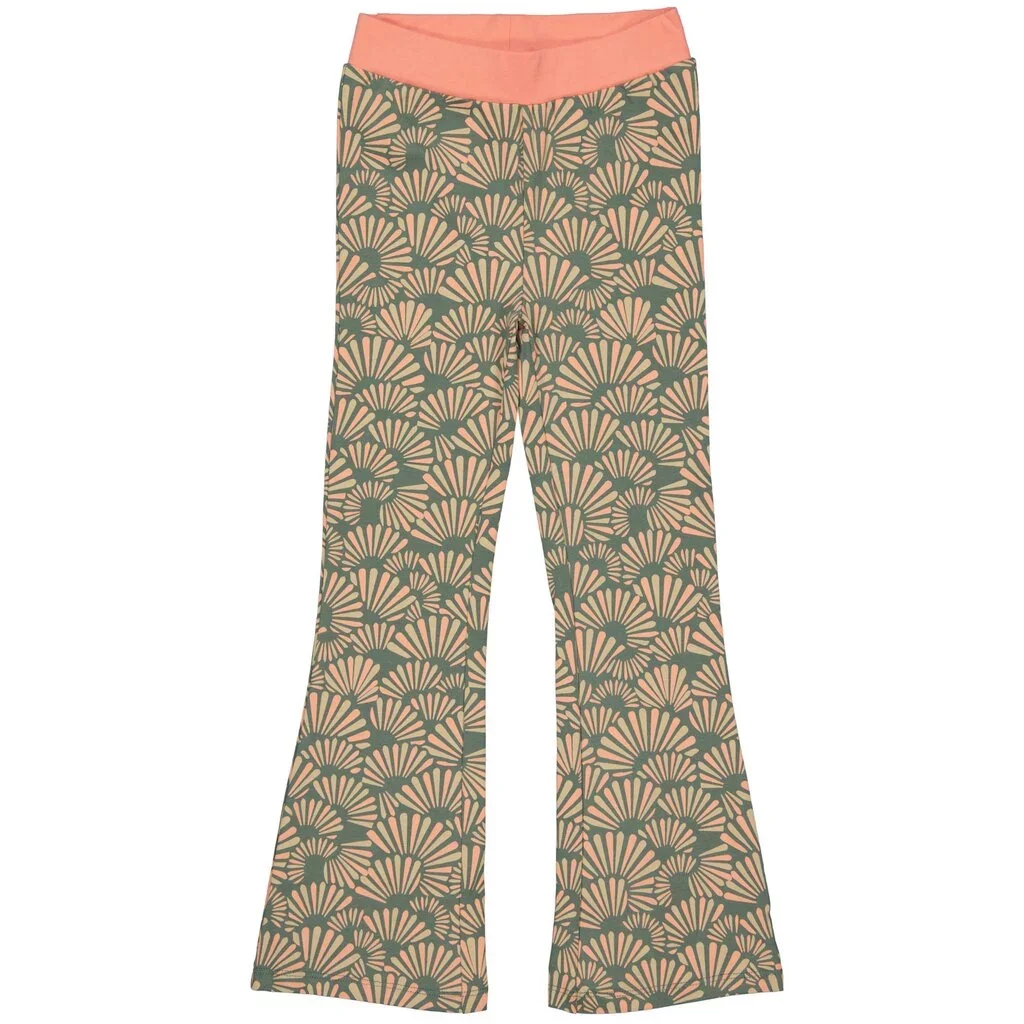 Broek flared Bliss (aop green graphic)