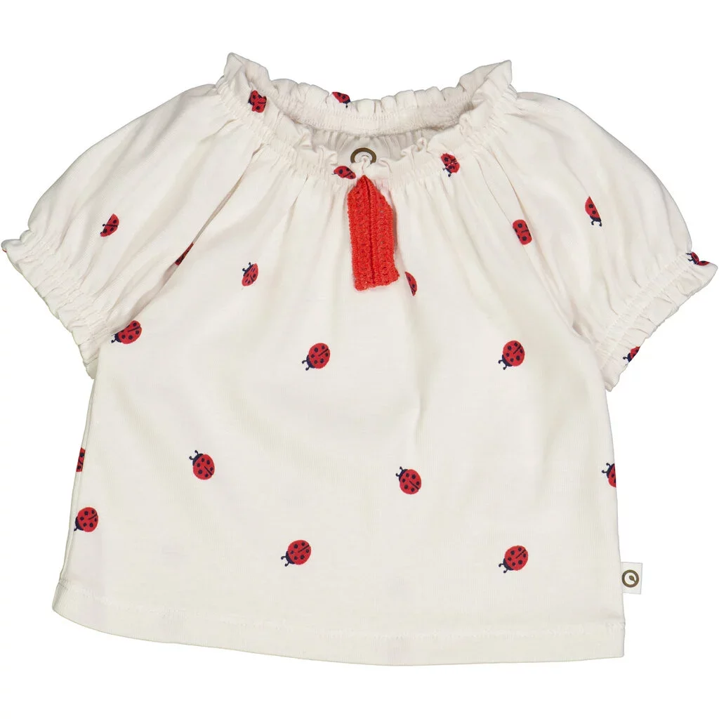 T-shirtje Ladybird (balsam cream/apple red)