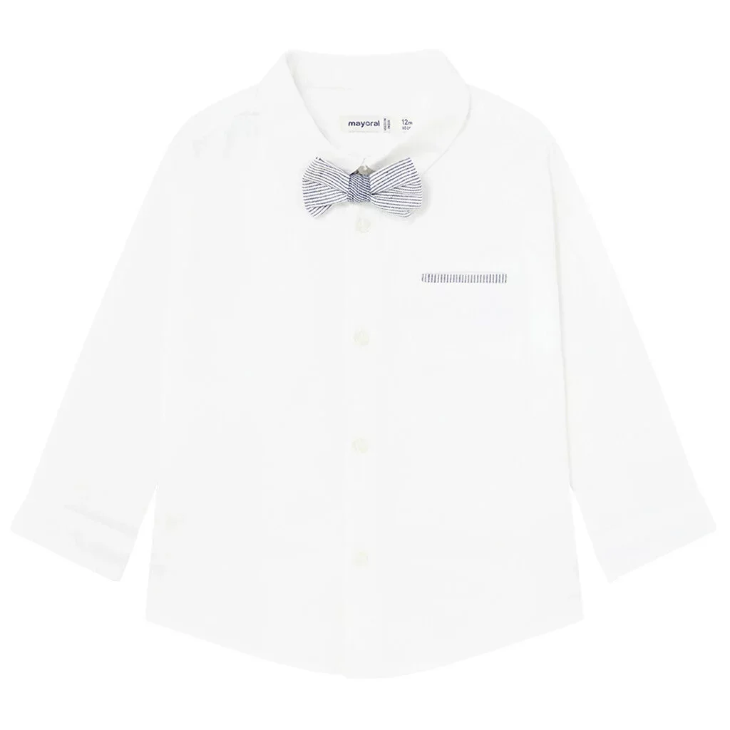 Overhemd met strikje (white)