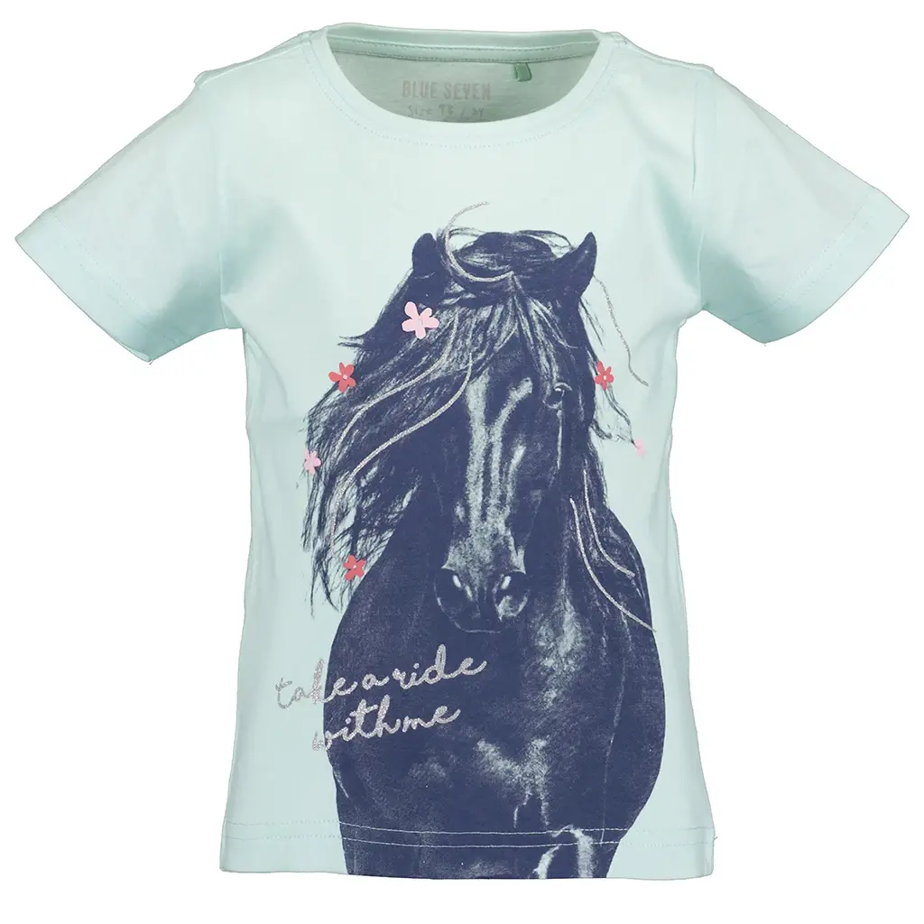 T-shirt Horses (turquoise orig)