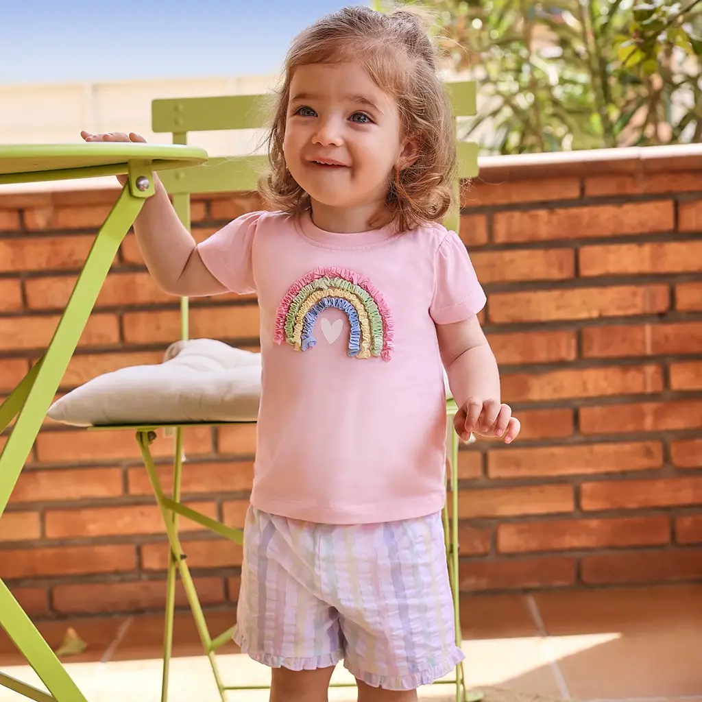 T-shirtje rainbow (rose orig)