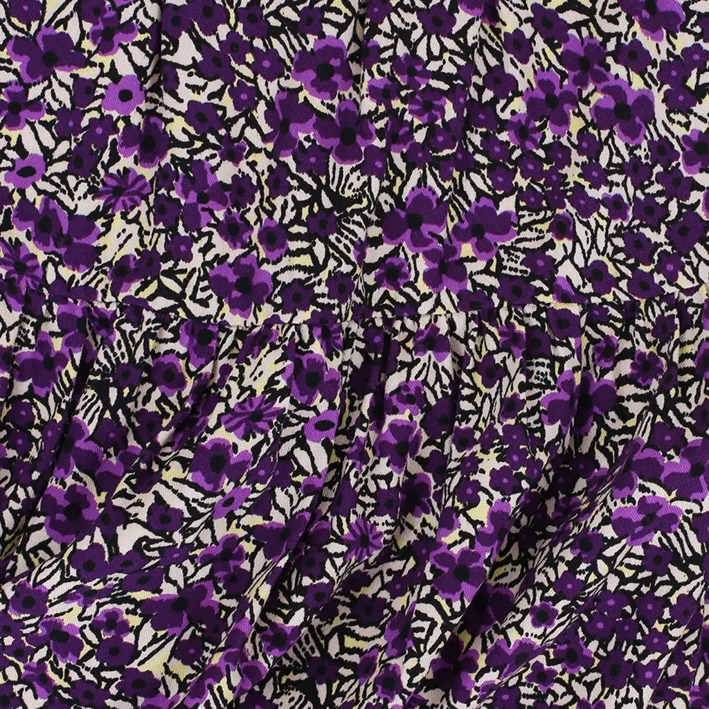Broek-rokje (purple flower)