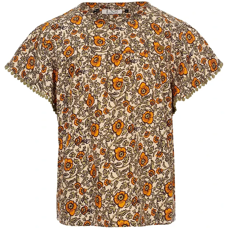 Blouse floral (orange floral)