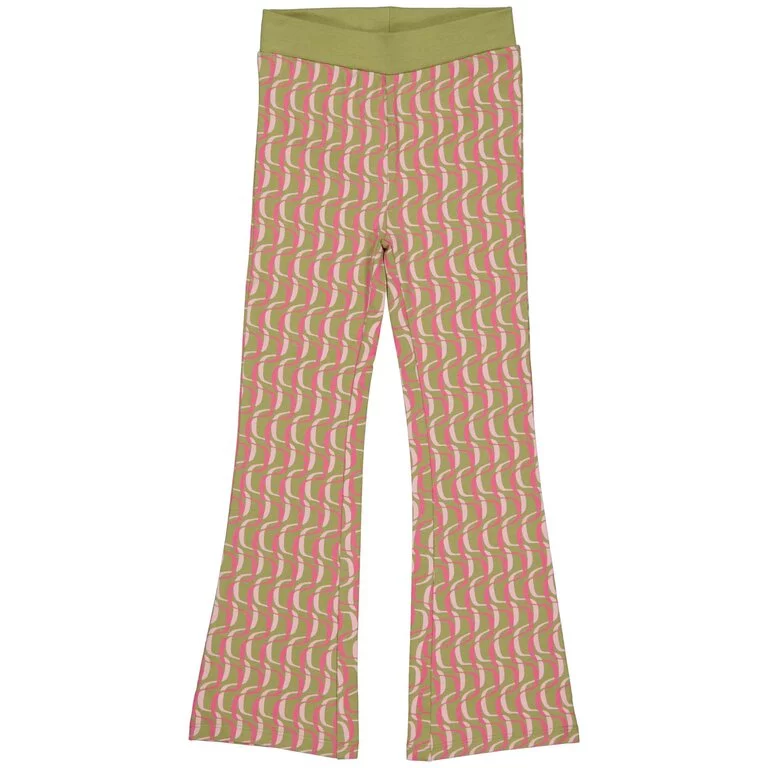 Broek flaired Bura (aop pink stripe)