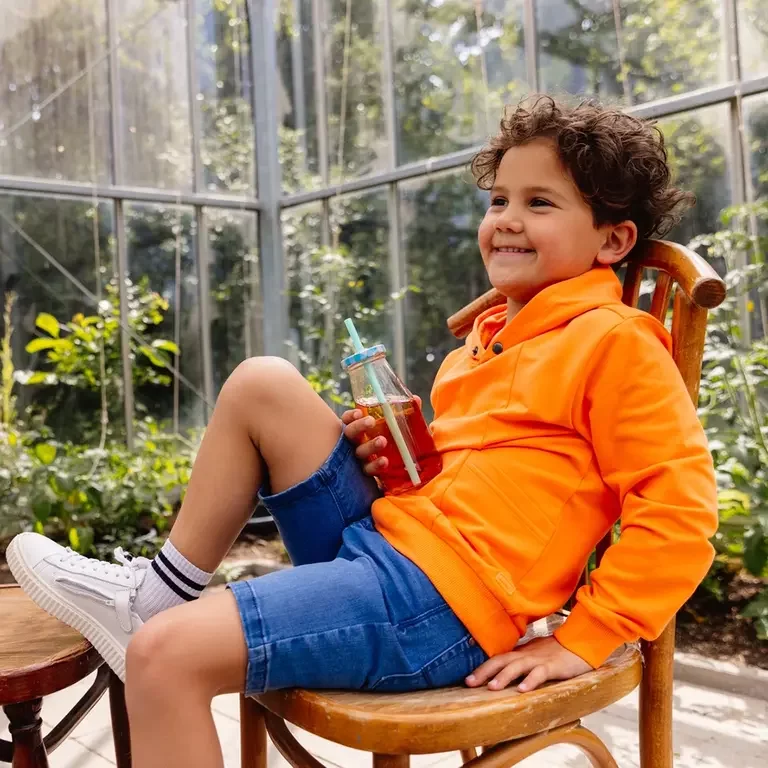 Trui hoodie Boaz (orange)