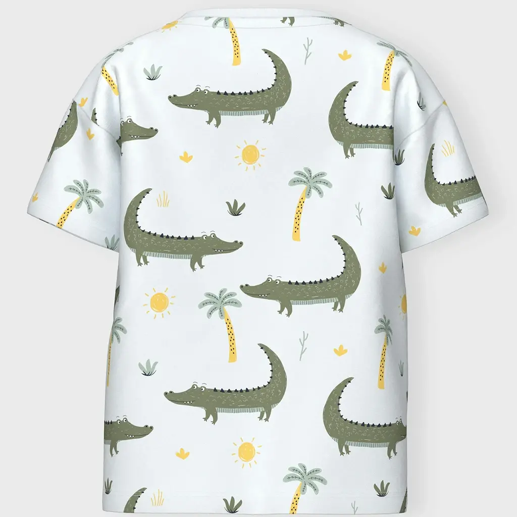 T-shirt Valther (bright white crocodiles)