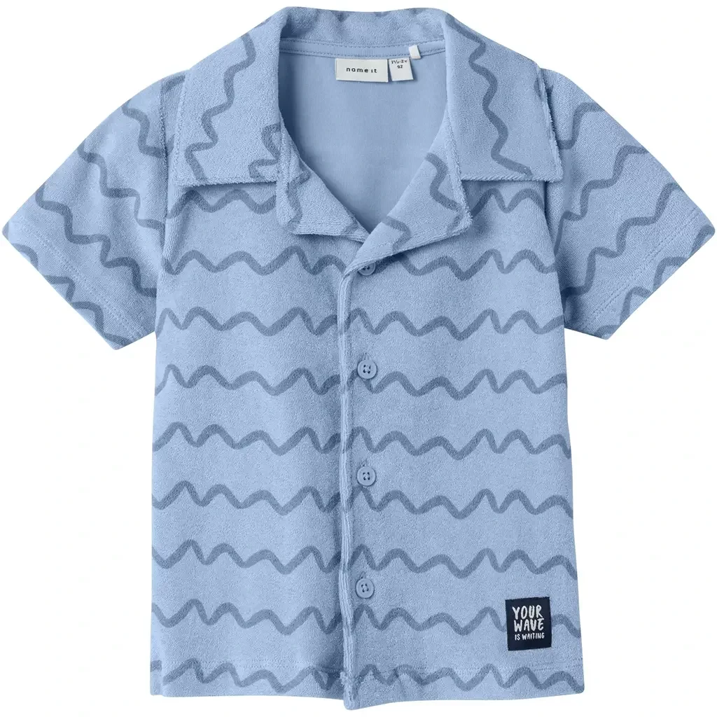 Overhemd badstof terry Felo (chambray blue)