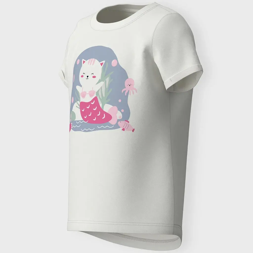 T-shirt Vix (bright white mermaid)