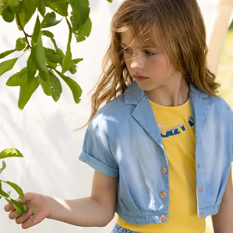 Spijkerblouse Tara cropped (denim)
