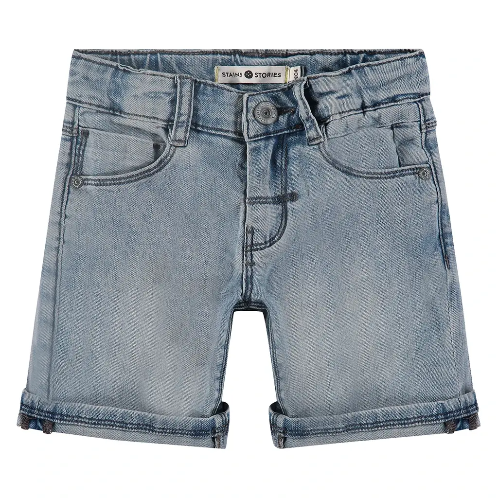 Korte spijkerbroek (medium blue denim)