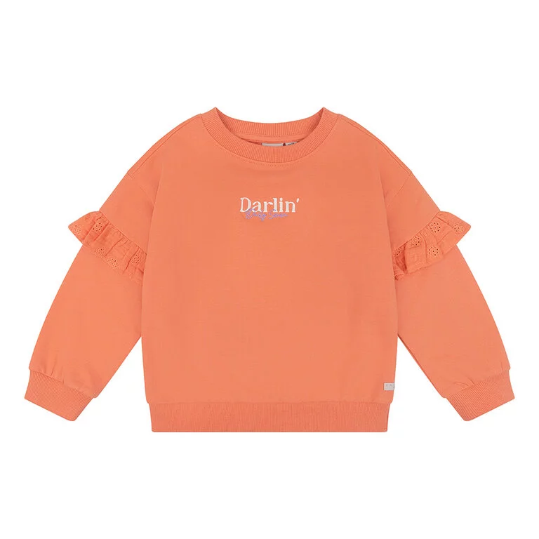 Trui Ruffle oversized (peach melba)