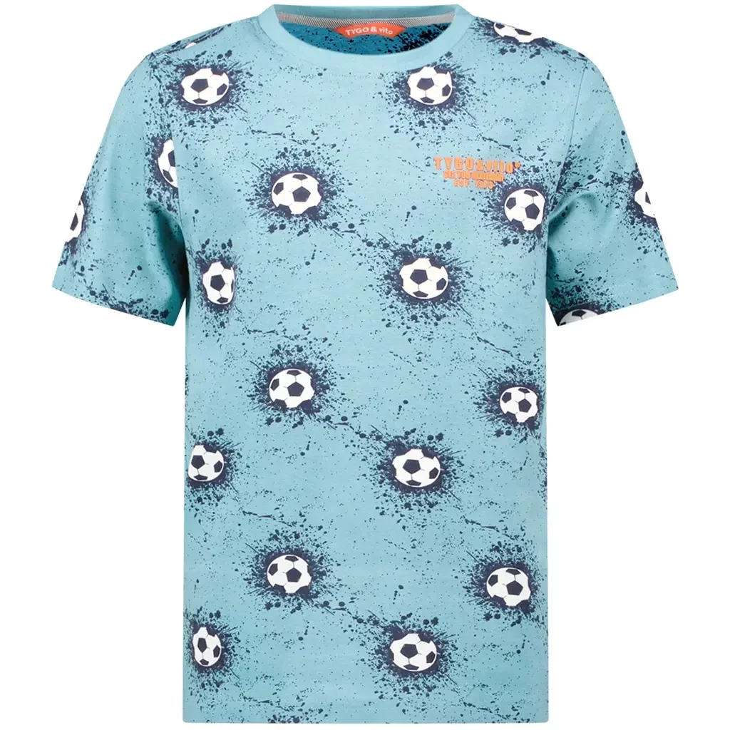 T-shirt Thijs (aqua)