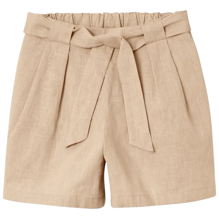 Linnen korte broek Falinnen (humus)