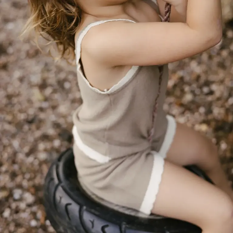 Gebreide korte broek Mona (taupe)