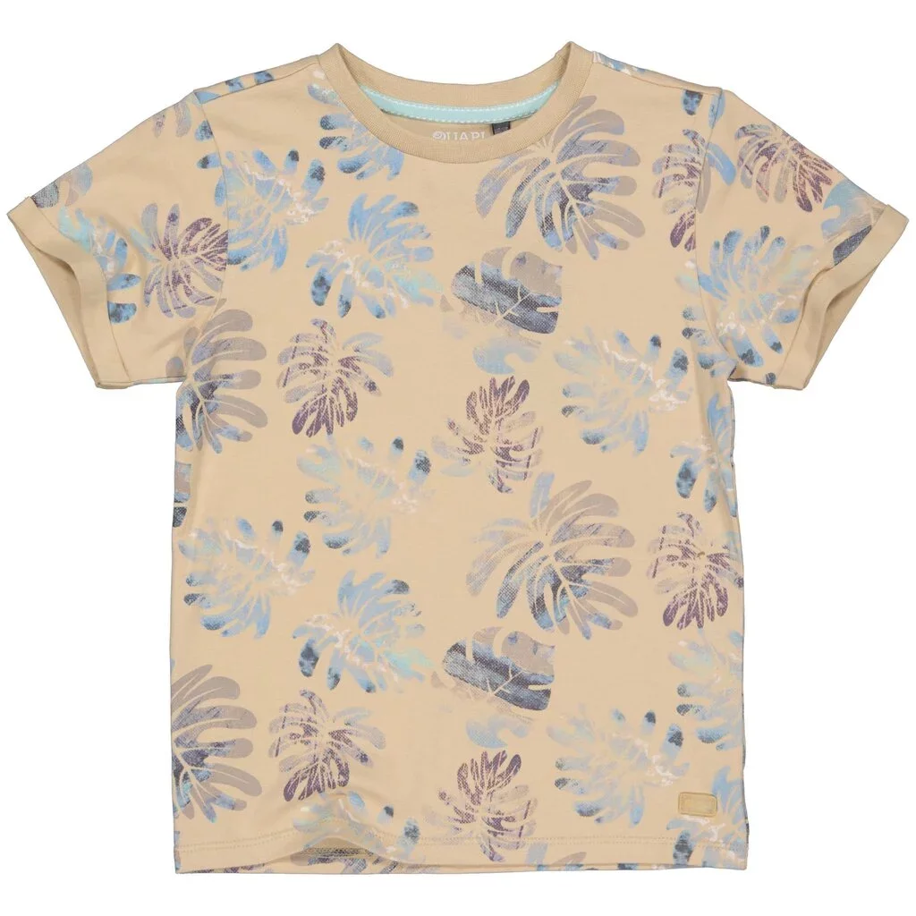 T-shirt Benico (aop sand leaves)