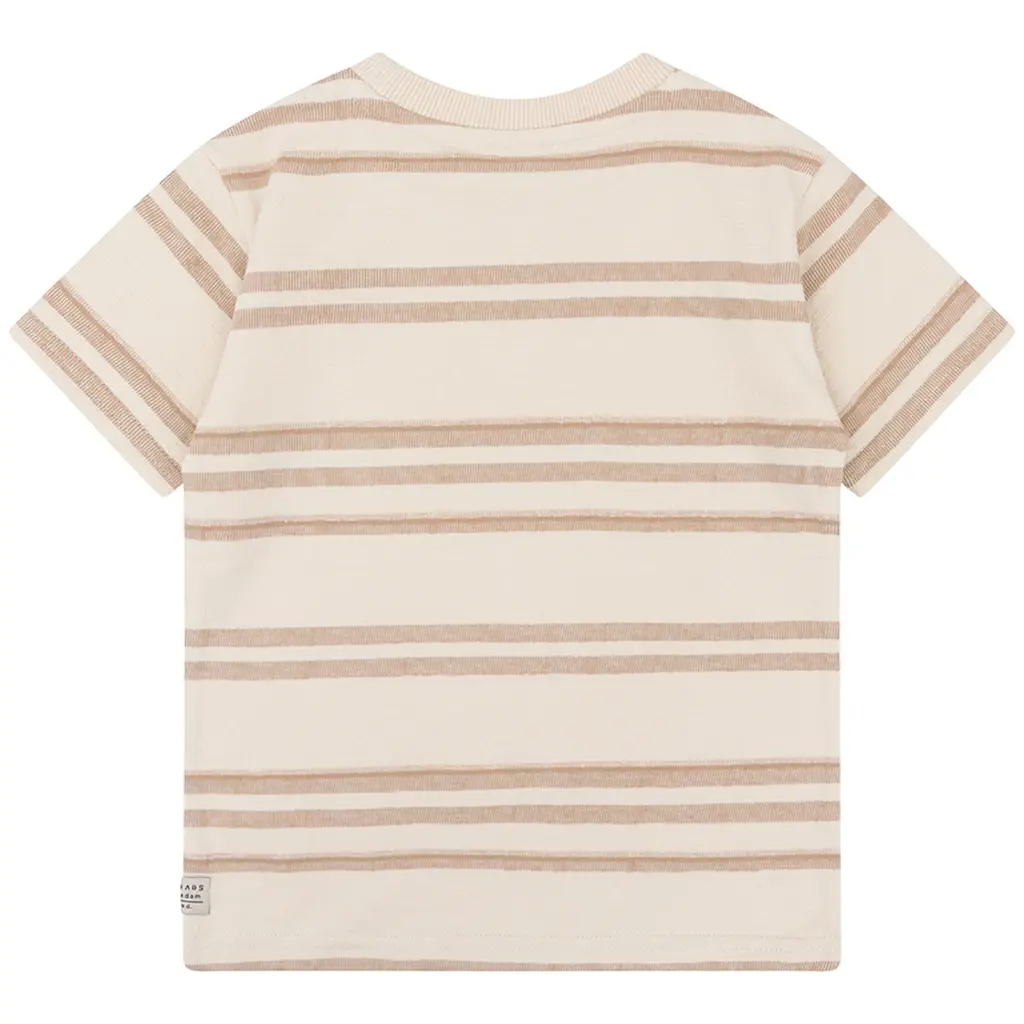T-shirt Stripe organic (sandshell)