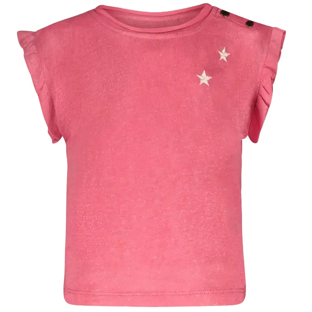 T-shirtje metallic jersey (pink)