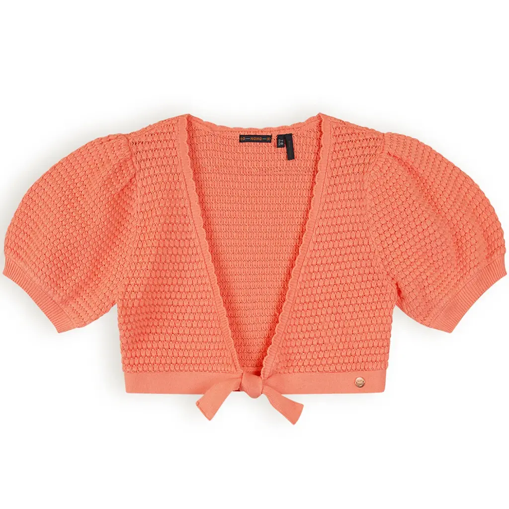 Gebreid bolero vestje Azra cropped (lobster red)