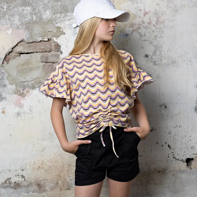 Korte broek Simoa washed stretch (jet black)