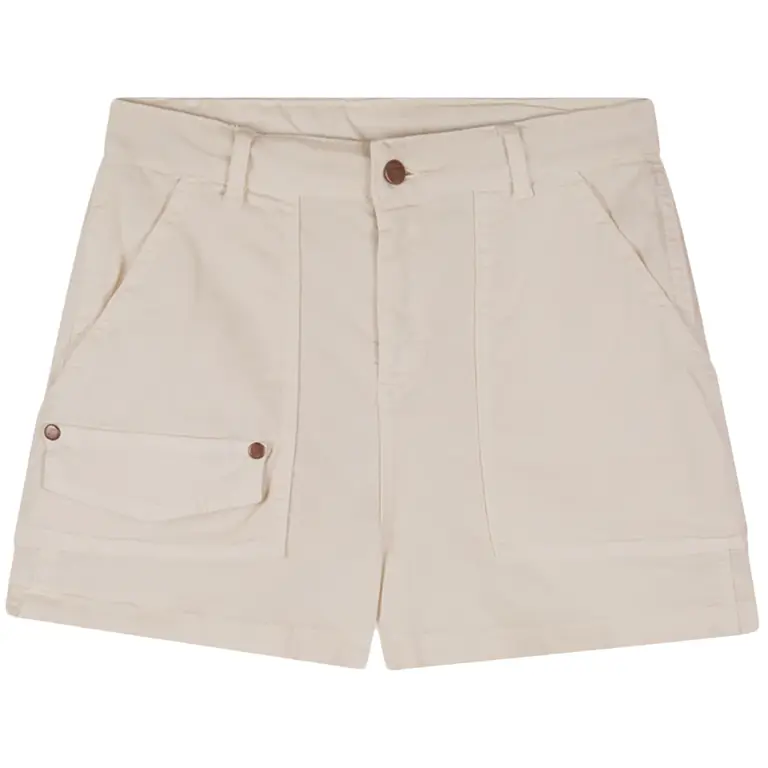Korte broek Simoa washed stretch (pearled ivory)