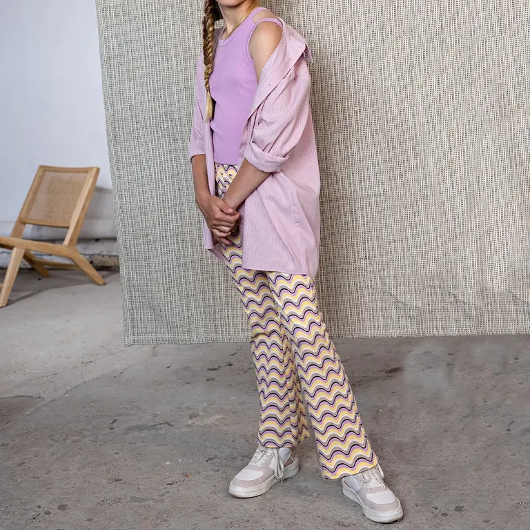 Broek flared Sasay (lemoncurd)