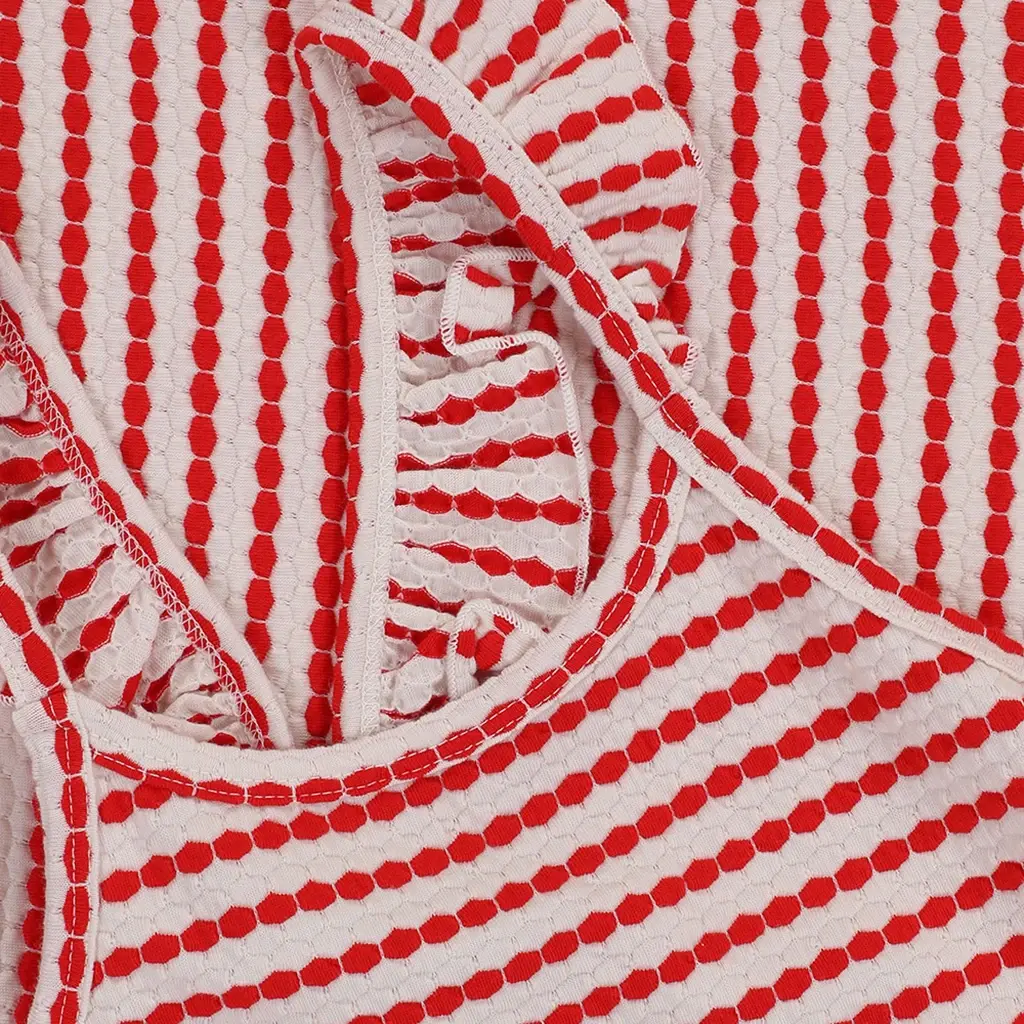 Jurk stripes (red)