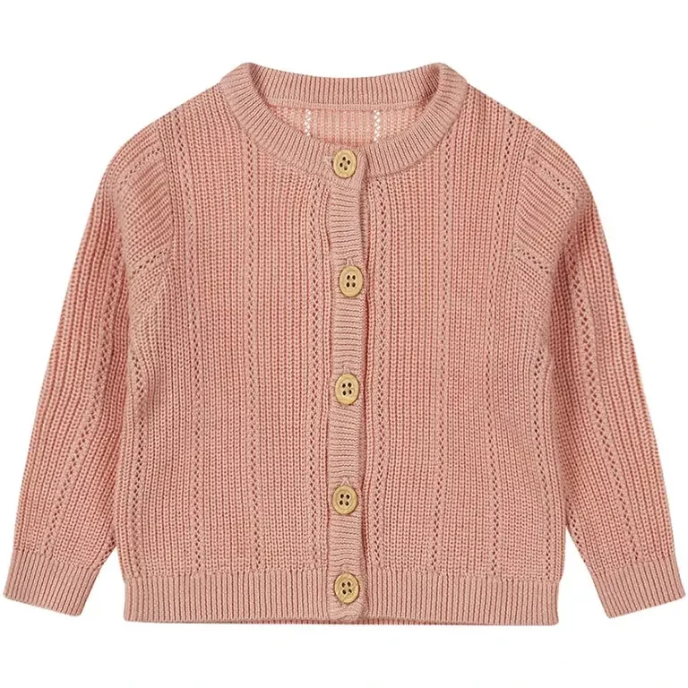 OP=OP! Gebreid baby vestje (dusty pink)