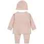 Dirkje Set overslag longsleeve met broekje en mutsje (light dusty pink)