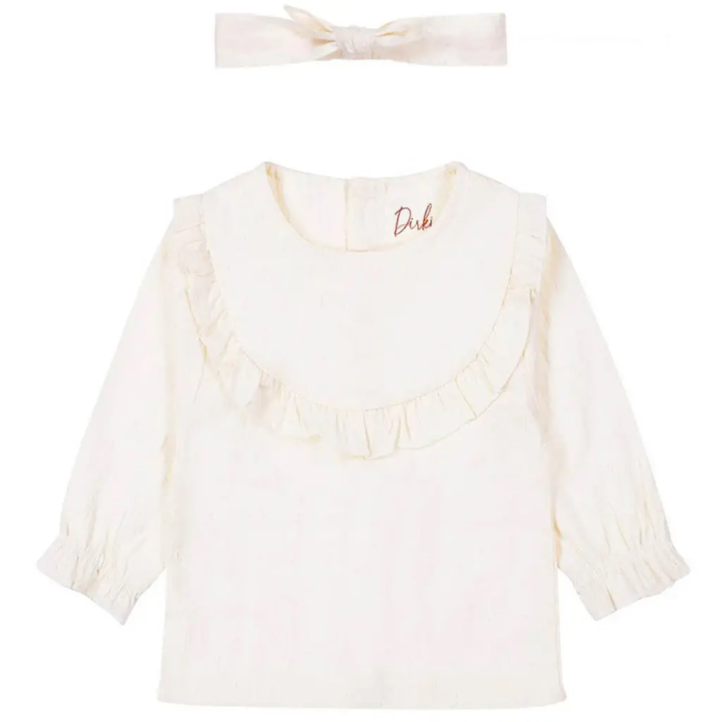 Blouse met haarbandje (off-white)