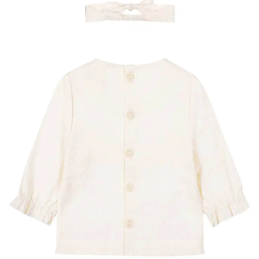 Blouse met haarbandje (off-white)