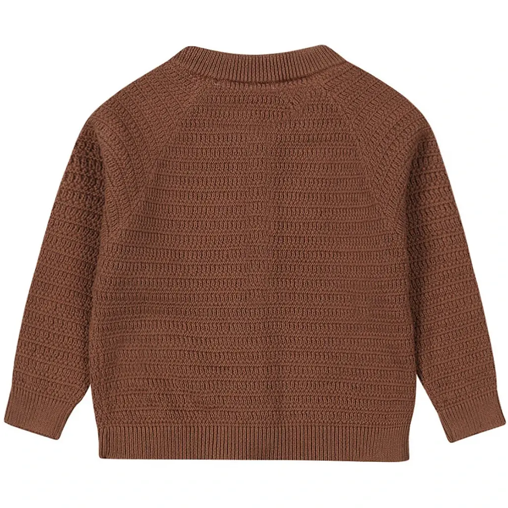 Gebreid baby vestje (brown)