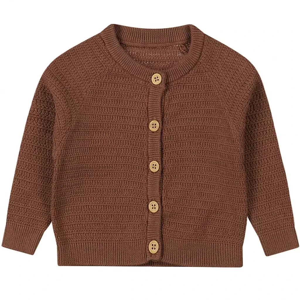 Gebreid baby vestje (brown)