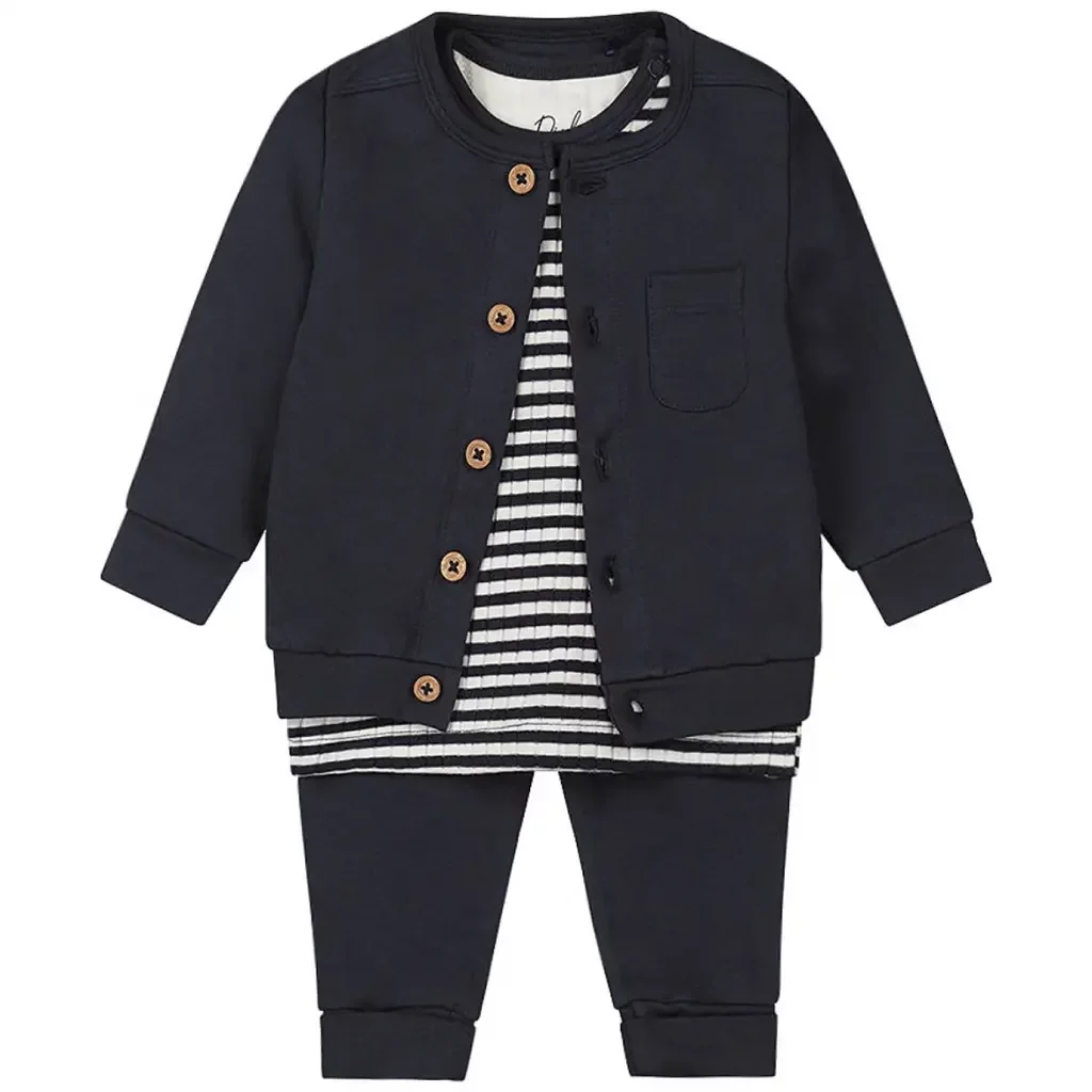 Set truitje met broekje en vestje (navy)